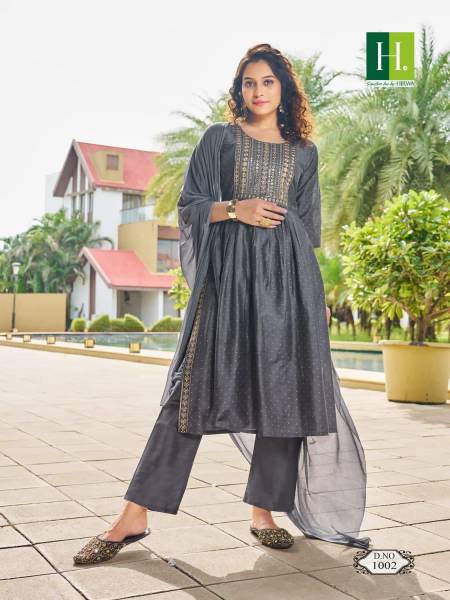 Hirwa Sindoor Slub Silk Readymade Suits Catalog
